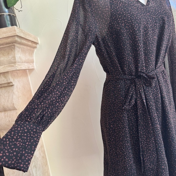 CAbi Prowl Dress 2 Piece Animal Leopard Print Belted Womens Size S Knee Length - Picture 6 of 16